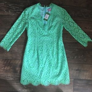 Lily Pulitzer Green Lace Dress Size 2 NWT